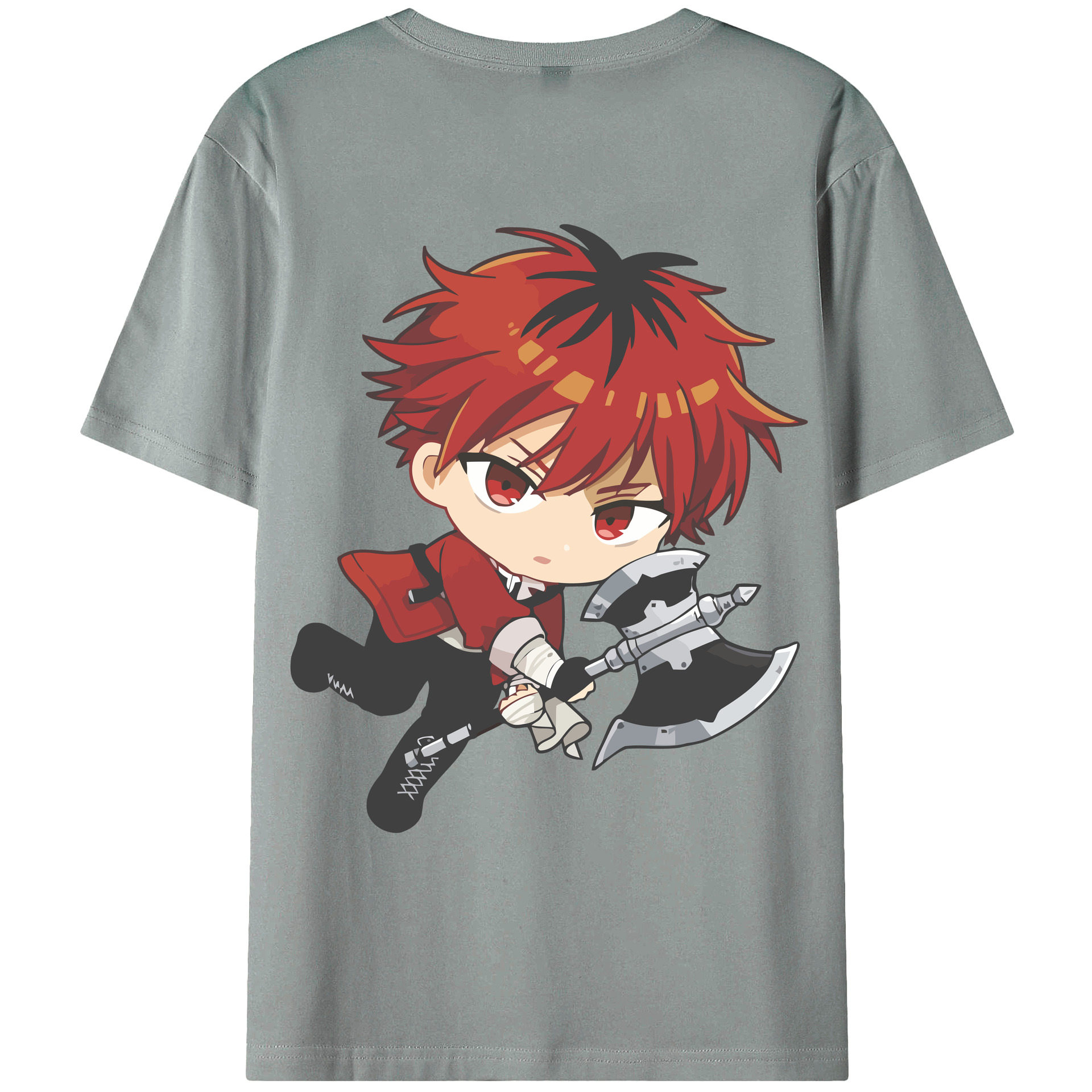 （画像用） 葬送のフリーレン Frieren 綿100％ メンズ半袖Tシャツ（バックプリント） 通気性